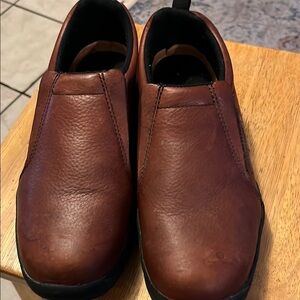 Roper Brown Leather Boat Shoes Slip-On Casual
